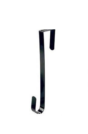 Black Metal Wreath Hanger Over the Door, 13.25 Inch - thumbnail number 1