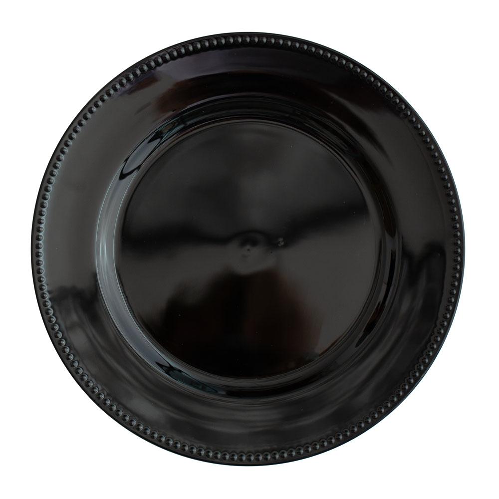 richland beaded charger plate 13 black set of 24
