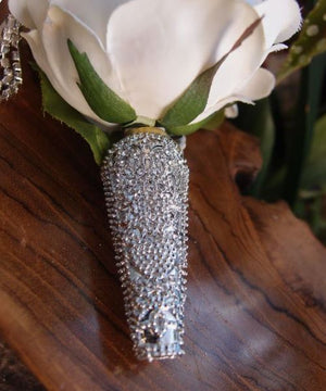 Boutonniere Holder Silver Lapel Pin