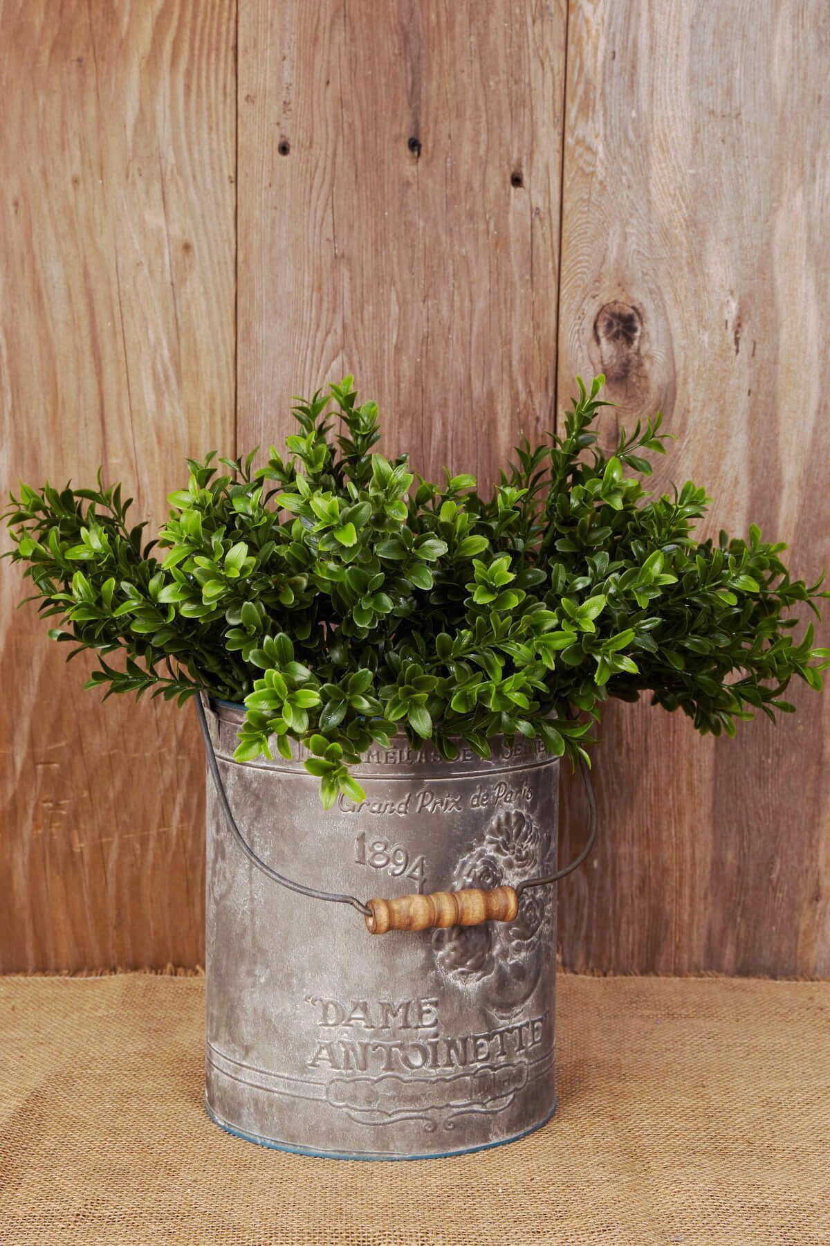 6 Artificial Boxwood Sprays  Green 18in