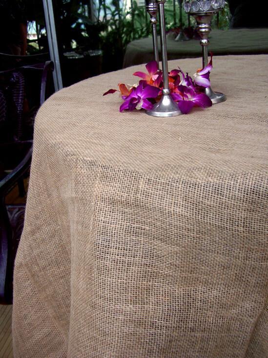 square burlap table cloth hemmed 80 x 80