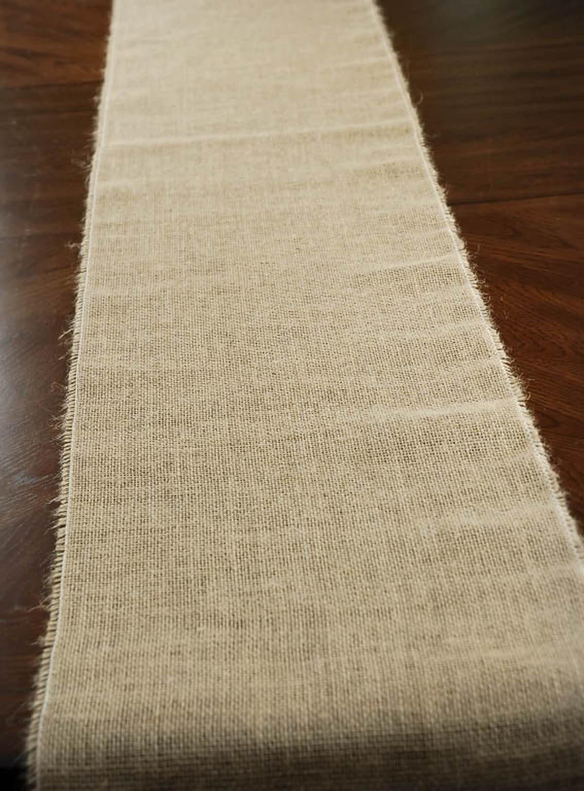 burlap table runner 12 5 wide 120 long