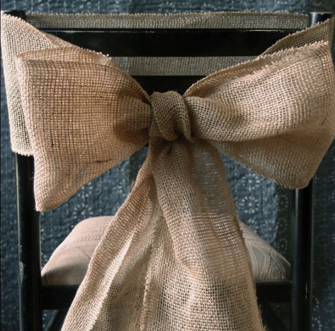 Burlap Table Runner / Chair Sash 7x108