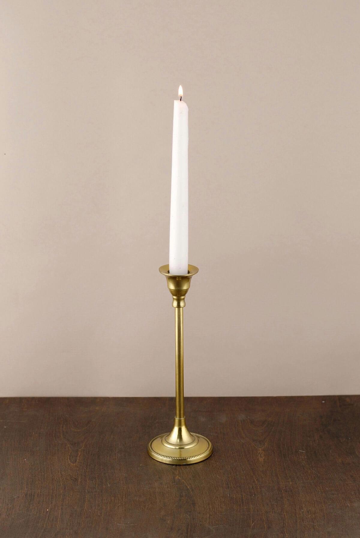 taper candle holders gold 9in