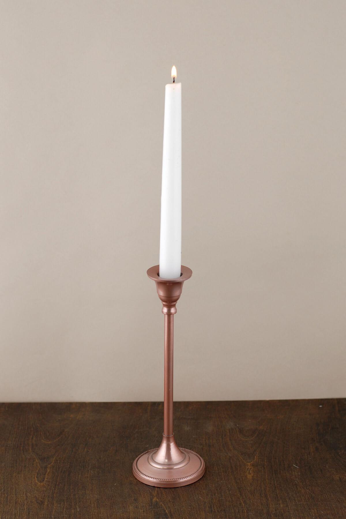 Taper Candle Holders Rose Gold 9in