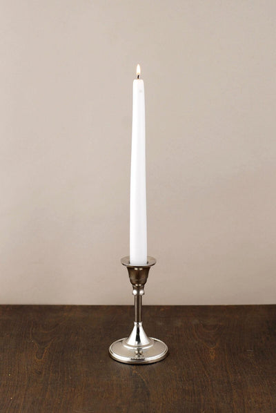Taper Candlestick Silver 5in