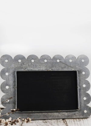 Scallop Zinc Framed 10x5 Tabletop Chalkboard