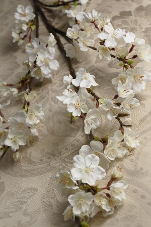 Cherry Blossom Branch 42in White Flowers