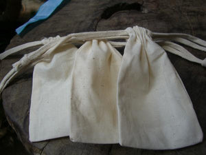 12 Cotton Drawstring Bag 3x5