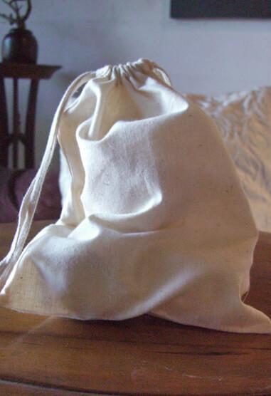 Large 10" Cotton Drawstring Bags (Pack of 12)