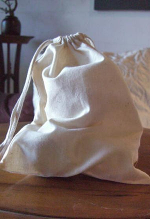 12 large 10 cotton drawstring bags