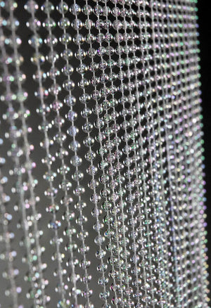 Iridescent Crystal Curtain 6ft x 36in - Quick Candles