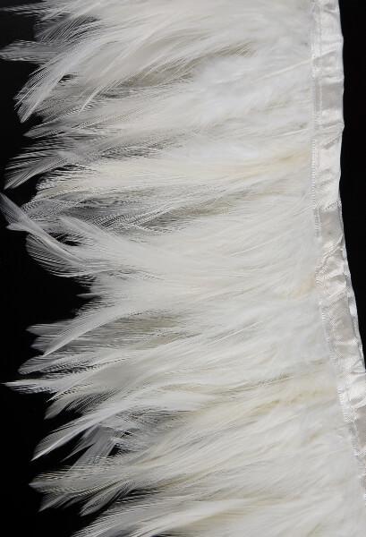 white rooster feather hackle 5 x 2yds