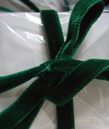 green italian df velvet ribbon 3 8in x 11 5ft