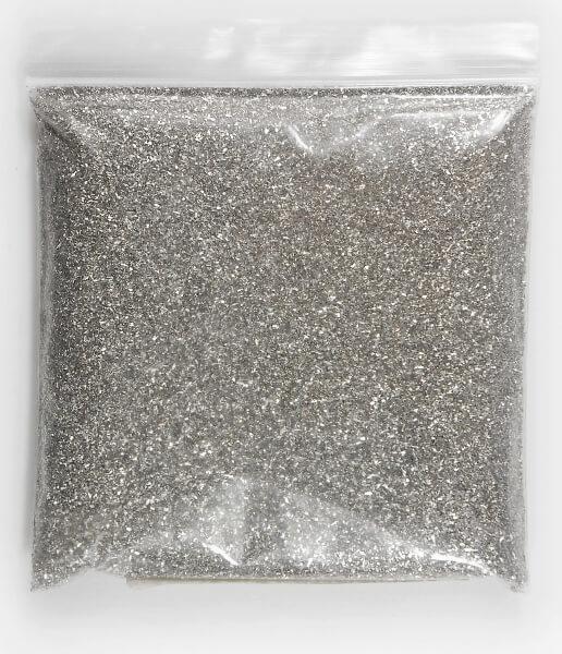 German Glass Glitter Silver 1 lb. Bag