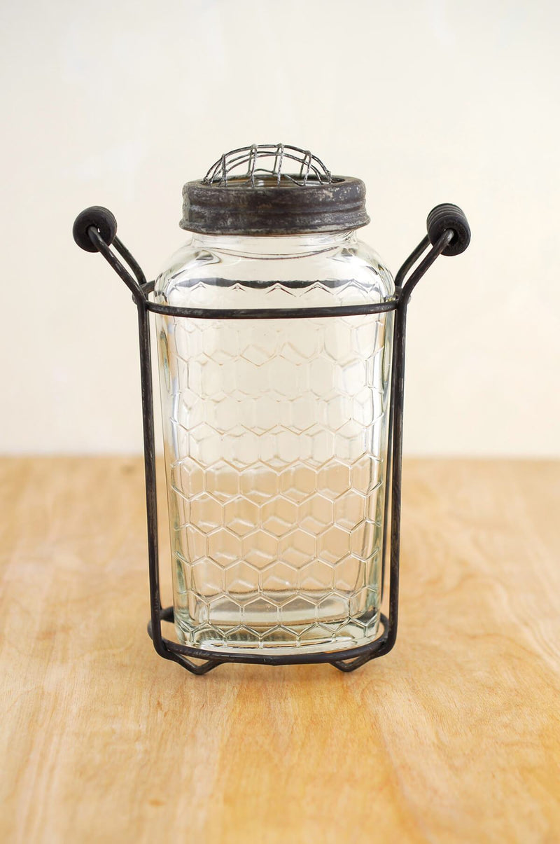 Glass Bottle Honeycomb 6in - thumbnail number 1