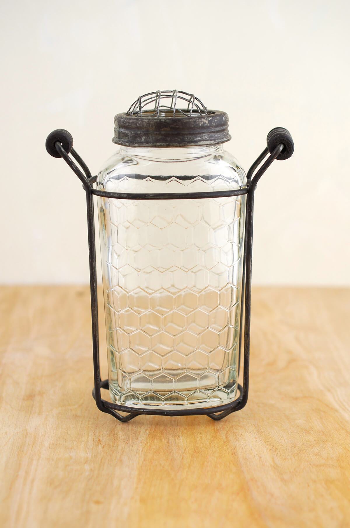 Glass Bottle Honeycomb 6in