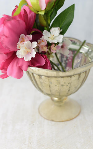 Gold Carraway Compote Vase