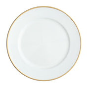 Richland 13" White with Gold Rim Charger Plate Set of 12 - thumbnail number 1