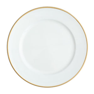 Richland 13" White with Gold Rim Charger Plate Set of 12