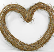 Handmade Large 26" Grapevine Heart Wreath - thumbnail number 1