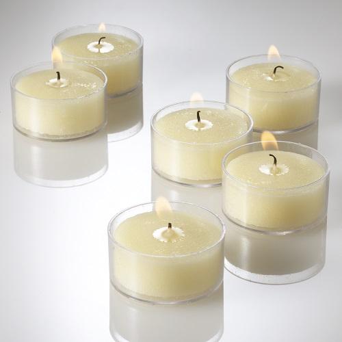 Richland Clear Tealight Candles Ivory Vanilla Scented Set of 500