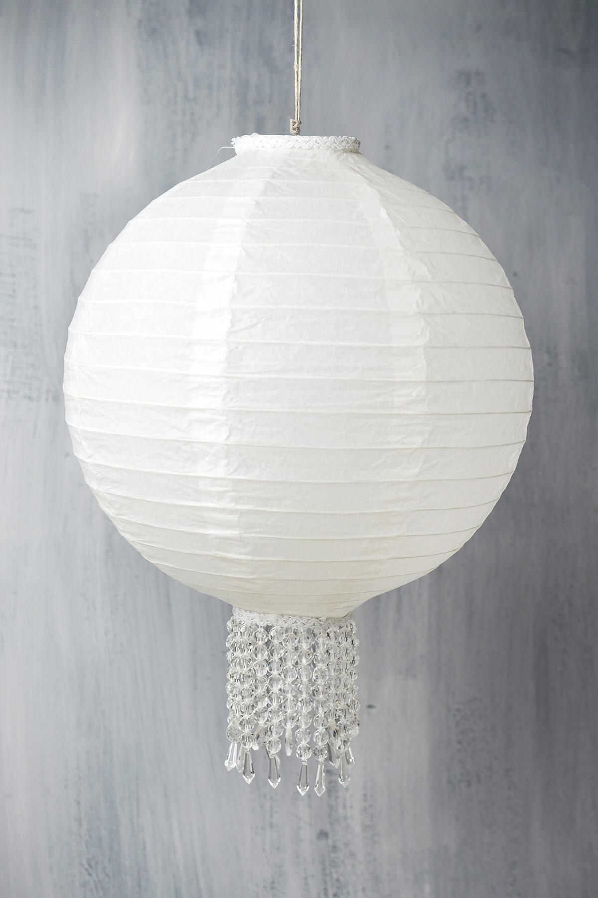 Crystal 12" White Wedding Paper Lanterns