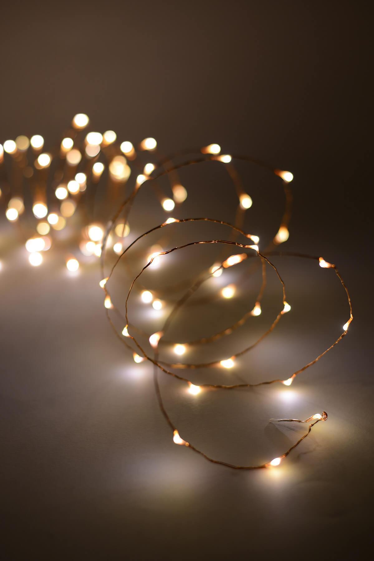 led 20 feet fairy lights copper wire with 120ct warm white