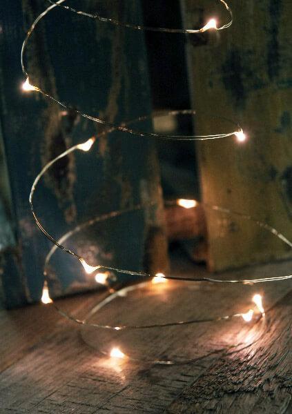 led fairy lights timer 10 foot silver wire 30 leds warm white