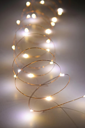 copper wire fairy lights 10 ft outdoor battery operated warm white