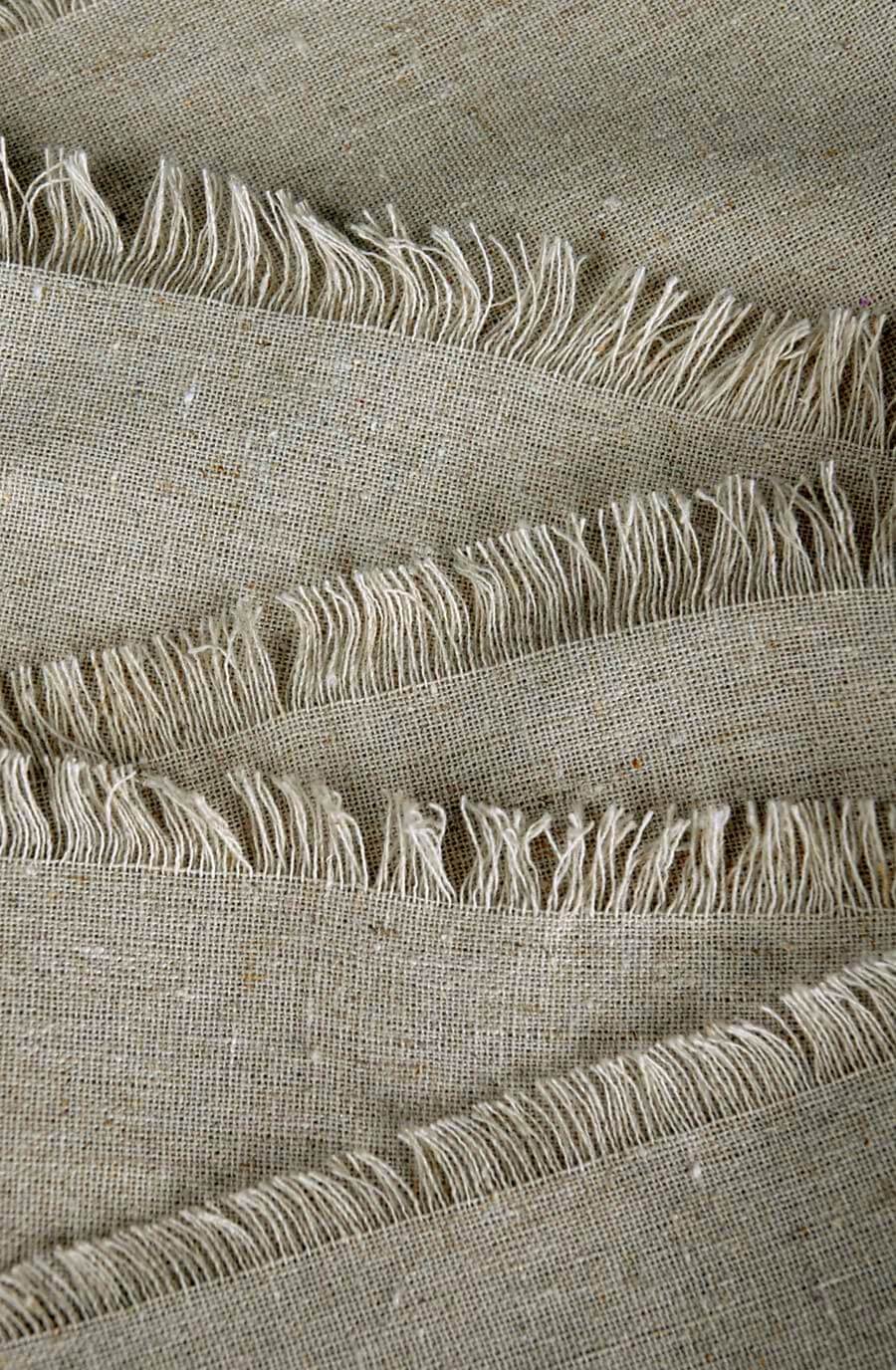 Fringed Edge Linen Table Runner 12.5in x 120in