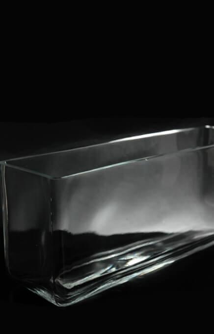long glass rectangle vase 11 5 x 3 5