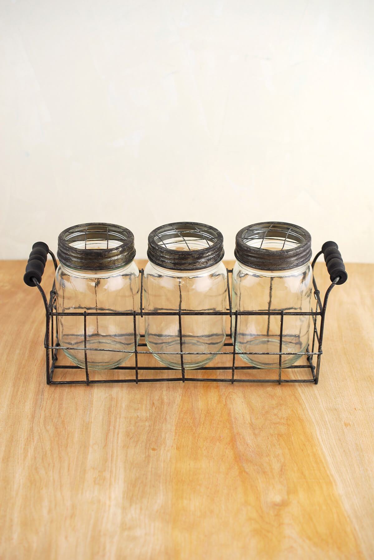 Richland Small Mercury Hanging Mason Jar with Handle - Metallic Gold Set of 6 by Quick Candles