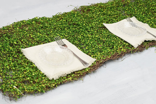 Faux Moss Sheeting Table Runner 12x39