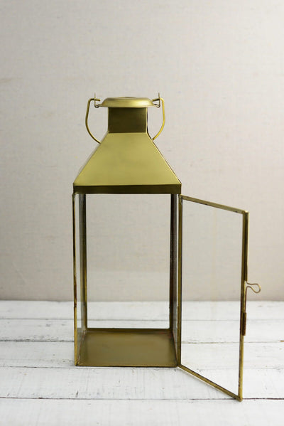 Chic Metal Lantern Gold 5.5" x 14"