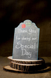 Large Metal Zinc Chalkboard Placard Sign 14x9 - thumbnail number 1
