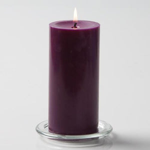 Richland Pillar Candles 3"x6" Purple Set of 12