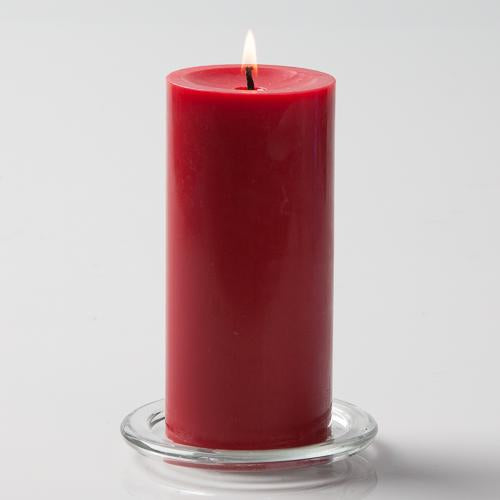 Richland Pillar Candles 3"x6" Red Set of 24