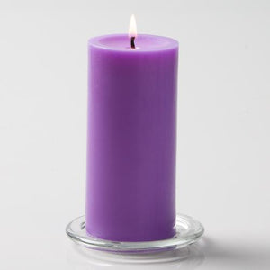 Richland Pillar Candles 3"x6" Lavender Set of 6