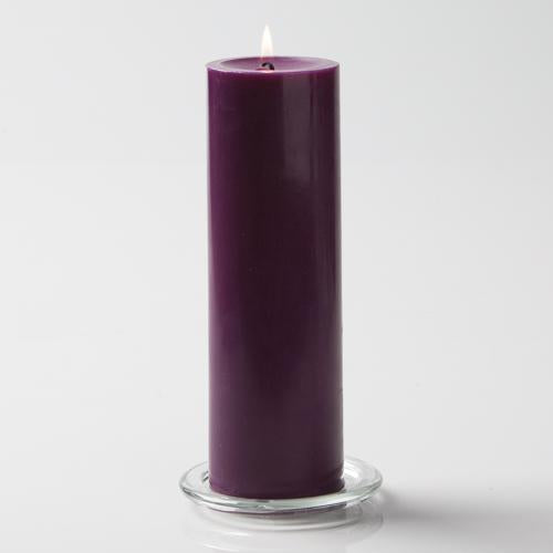 Richland Pillar Candles 3"x9" Purple Set of 6