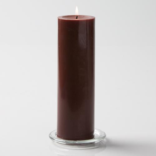 Richland Pillar Candles 3"x9" Brown Set of 12