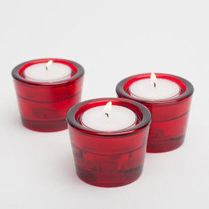 richland multi use tealight and taper holder red set of 12