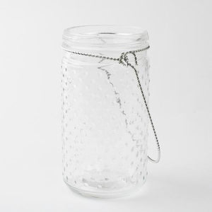 Eastland 7.5" Hanging Dotted Glass Jar with Handle Set of 12