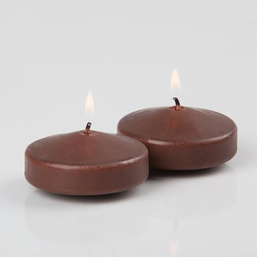 richland floating candles 3 brown set of 12