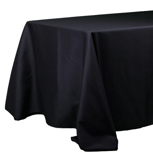 Richland Rectangle Tablecloth 90"x132" Black Set of 10