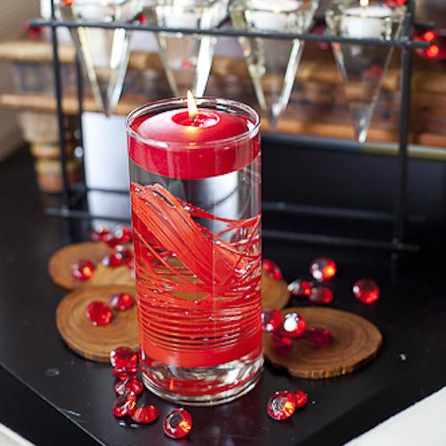 richland floating candles 3 red set of 72