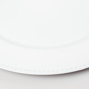 richland beaded charger plate 13 white