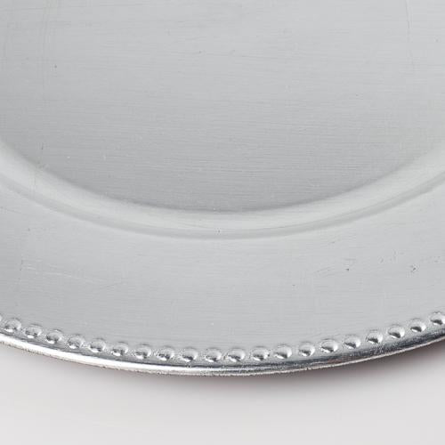 richland beaded charger plate 13 silver - thumbnail number 4