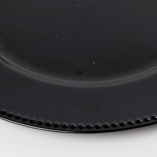 richland beaded charger plate 13 black set of 48