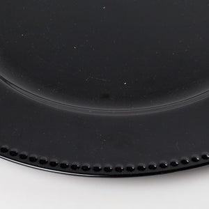 richland beaded charger plate 13 black set of 12